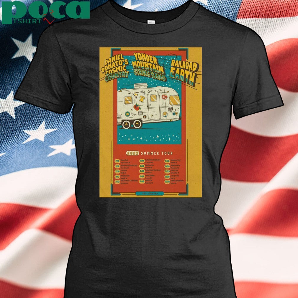 Daniel Donato’s Cosmic Country With Yonder Mountain String Band 2025 Summer Tour Poster Shirt