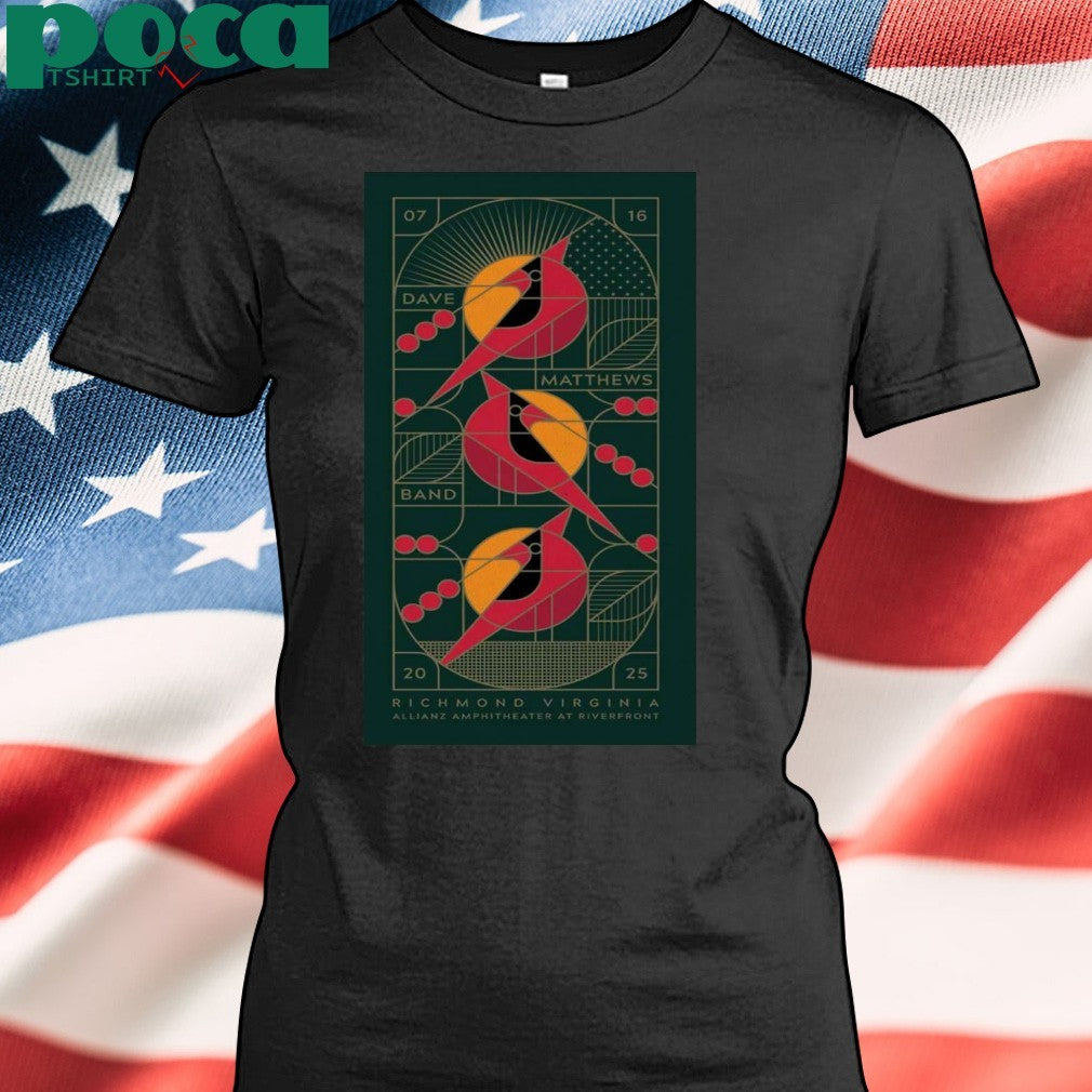 Dave Matthews Band Allianz Amphitheater at Riverfront in Richmond VA Jul 16 2025 Poster T-shirt