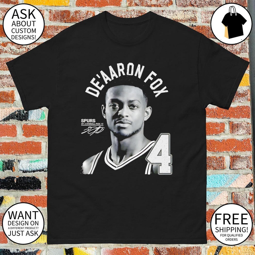 De’Aaron Fox San Antonio Spurs Basketball player no 5 overall pick ’17 signature shirt