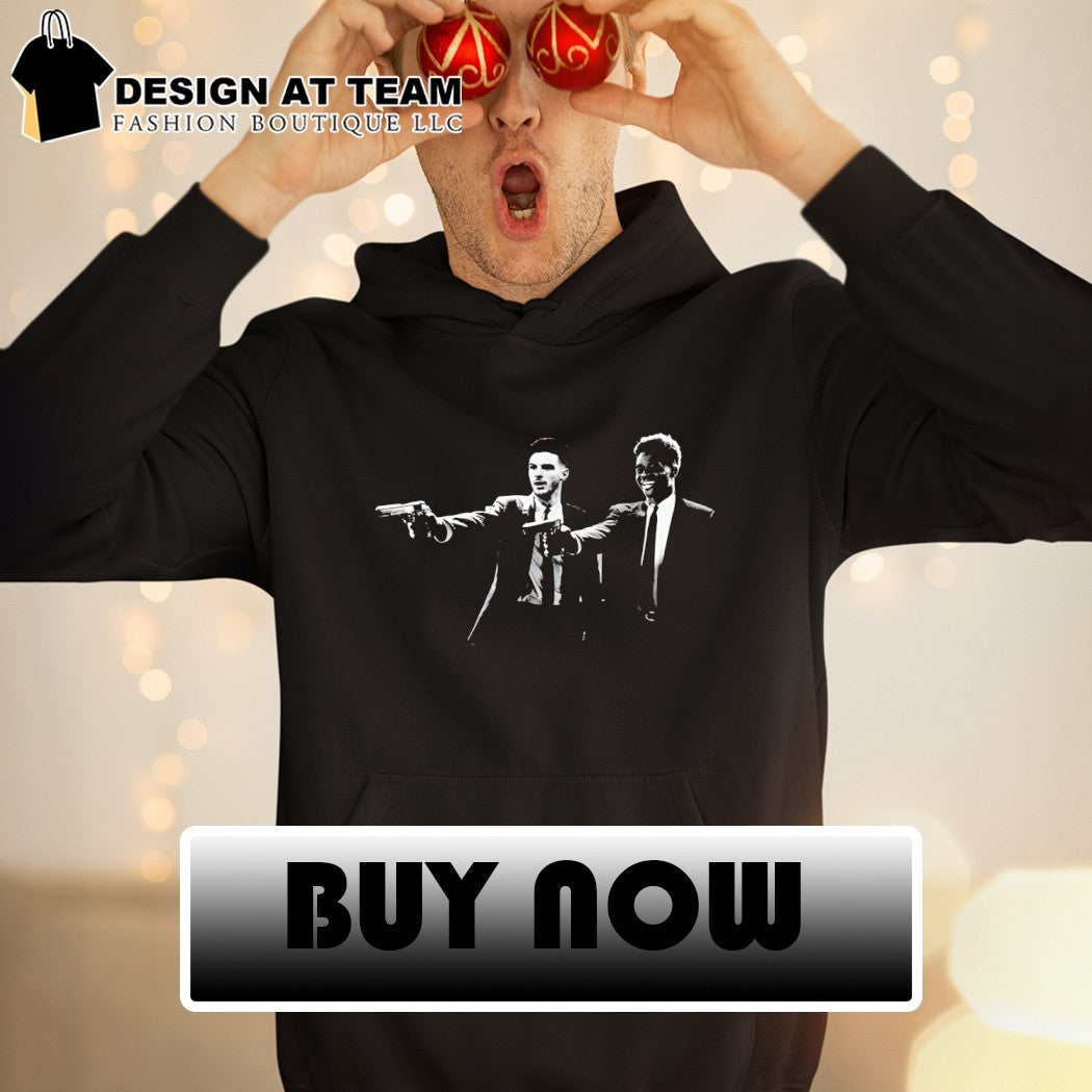 Declan Rice and Bukayo Saka Arsenal FC Pulp Fiction Style shirt