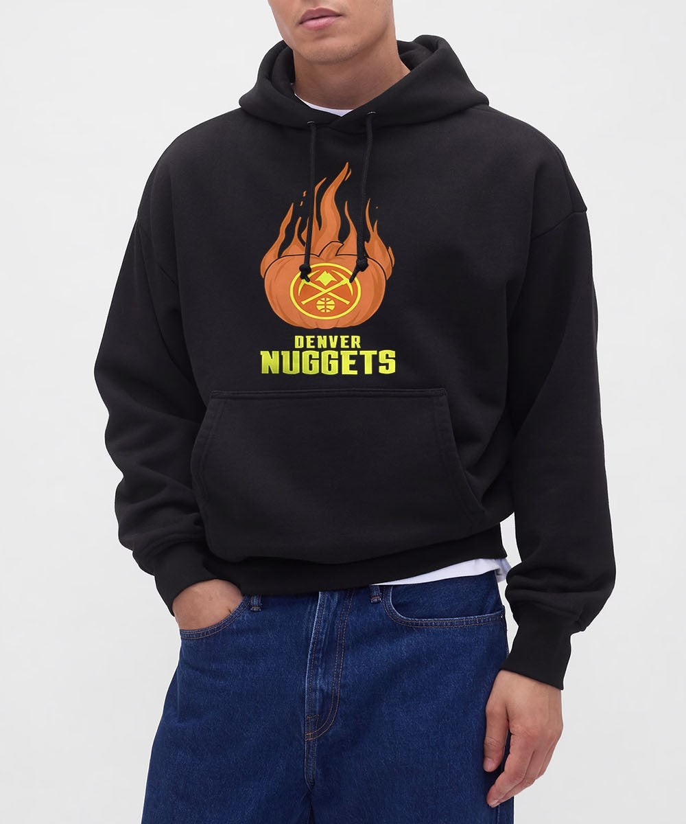Denver Nuggets flaming pumpkin Halloween 2025 shirt