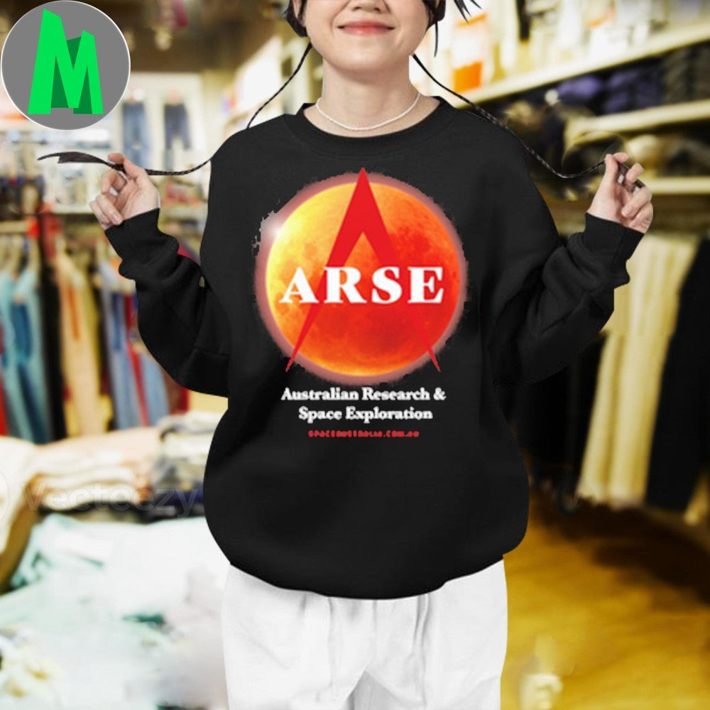 Design ARSE Australian Research & Space Exploration Lunar Eclipse Graphic T-Shirt