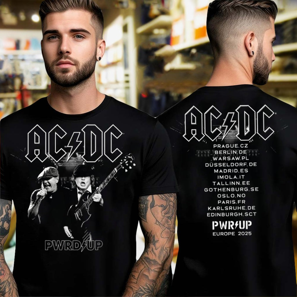 Design Acdc Merch Shop Store Angus And Brian Pwr Up Tour Two Sided Shirt