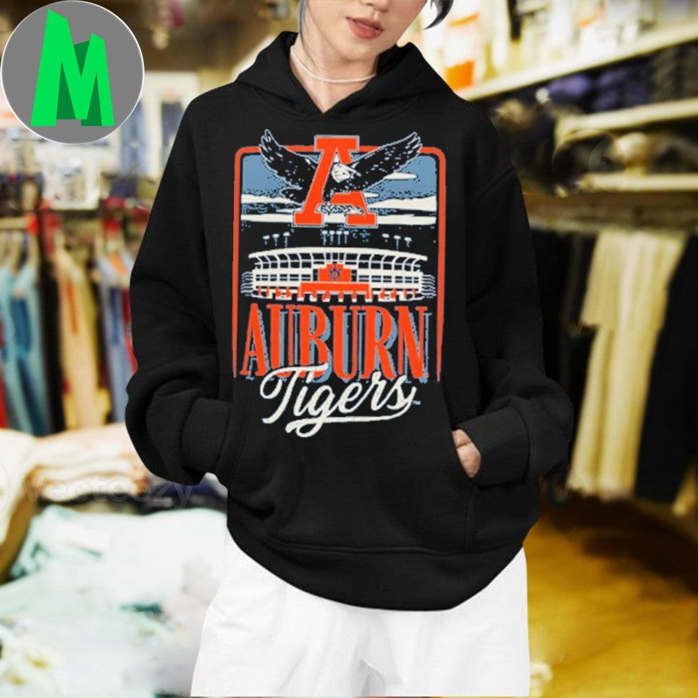 Design Auburn Tigers Youth Navy Blue Stadium Sky Shirt
