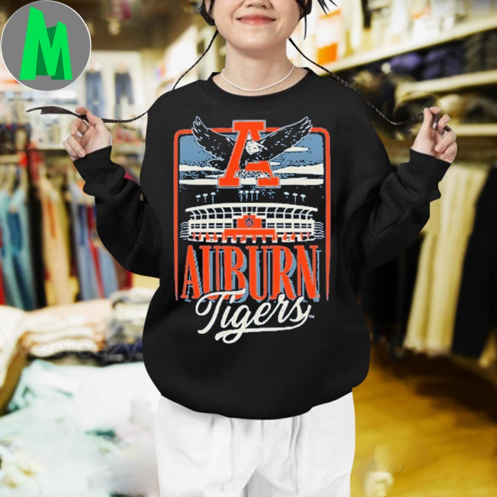 Design Auburn Tigers Youth Navy Blue Stadium Sky Shirt