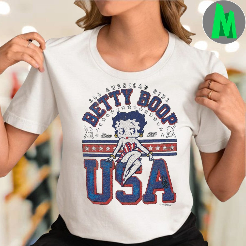 Design Betty Boop All American Girl USA Shirt
