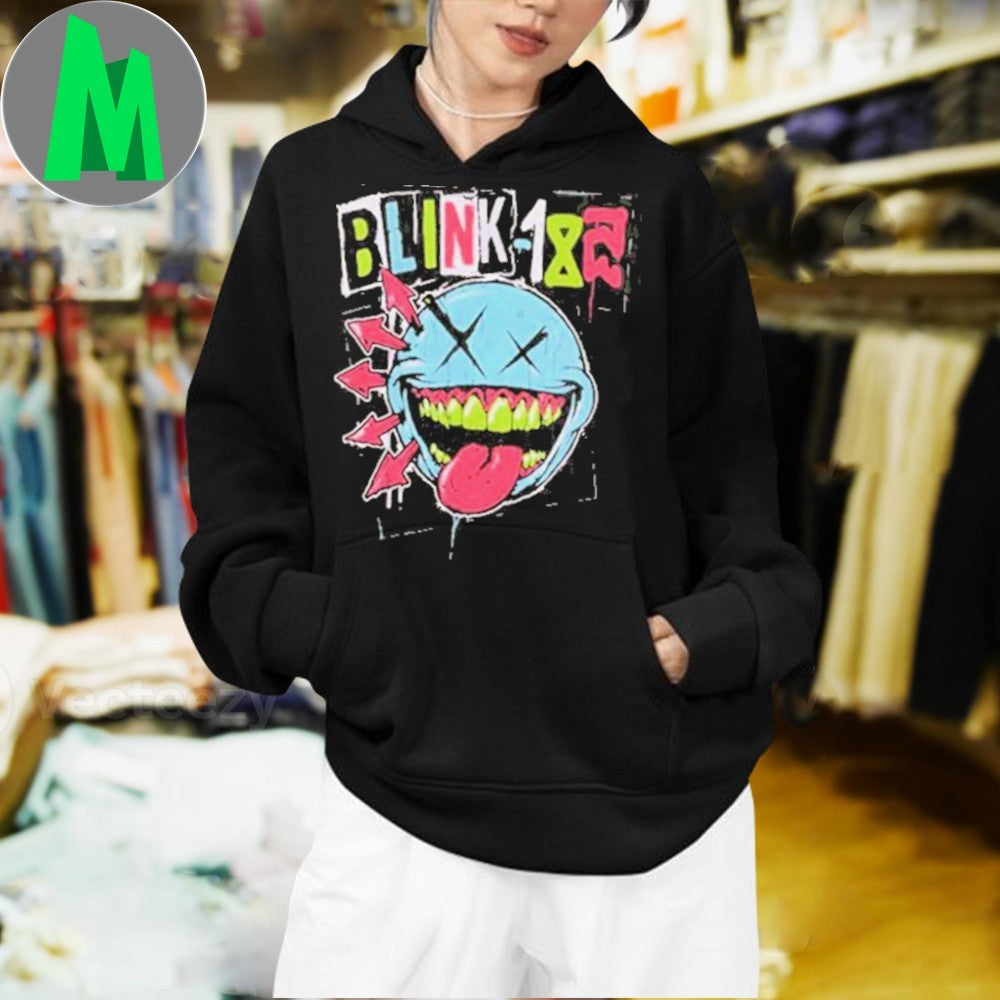 Design Blink-182 Crazy Face Green Teeth T-Shirt