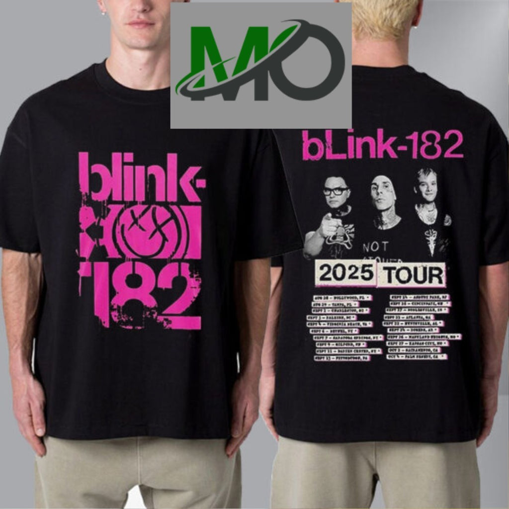 Design Blink-182 Missionary Impossible Tour 2025 Official Schedule Tour Two Sided Shirt