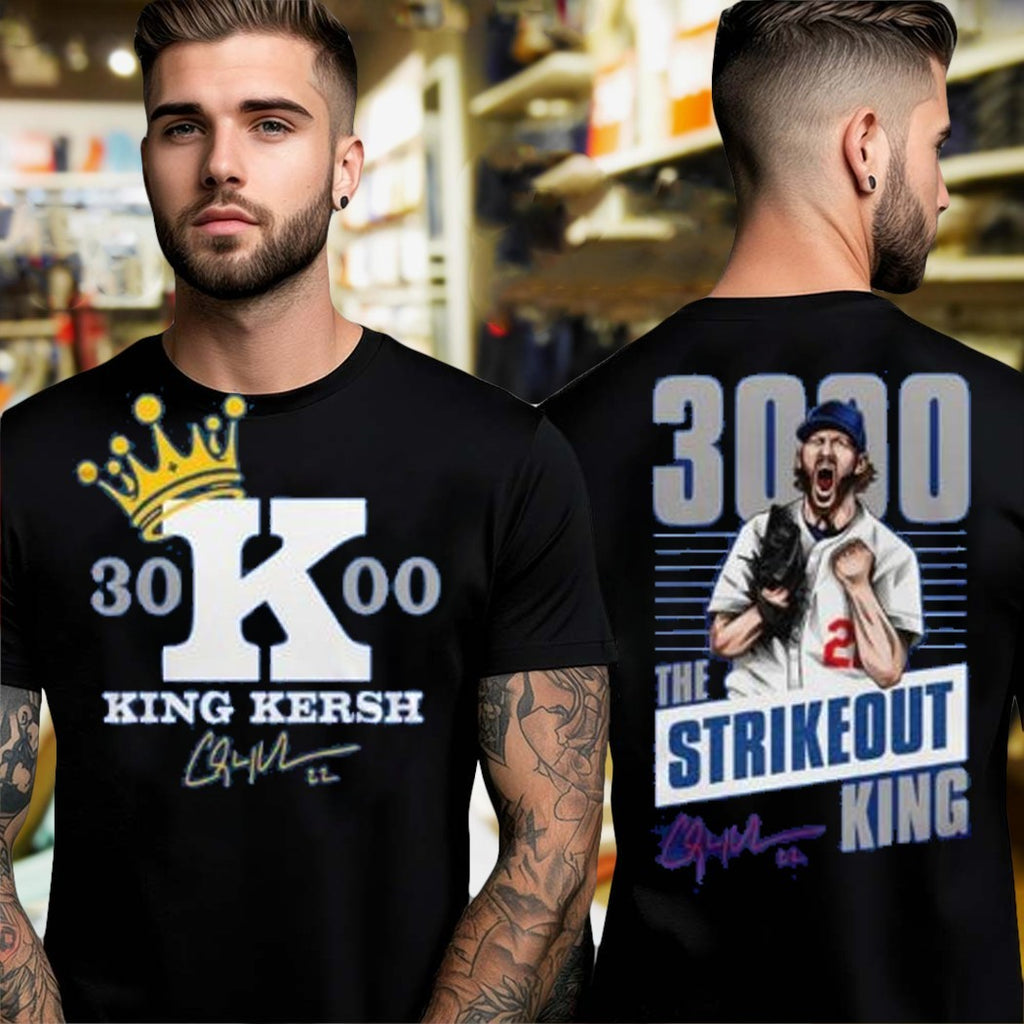 Design Clayton Kershaw Makes History And Joins The 3000 Strikeout Club Shirt