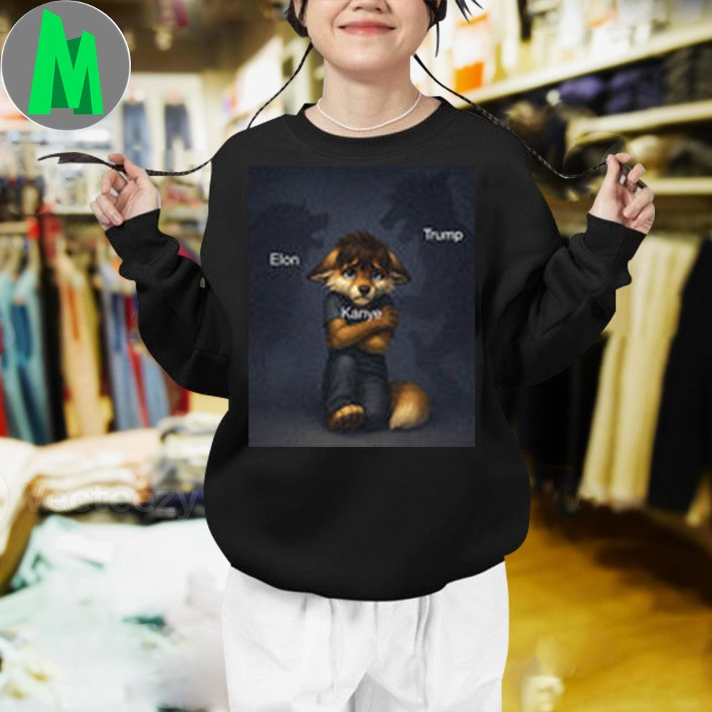 Design Elon Kanye Trump Funny Fox Meme Shirt