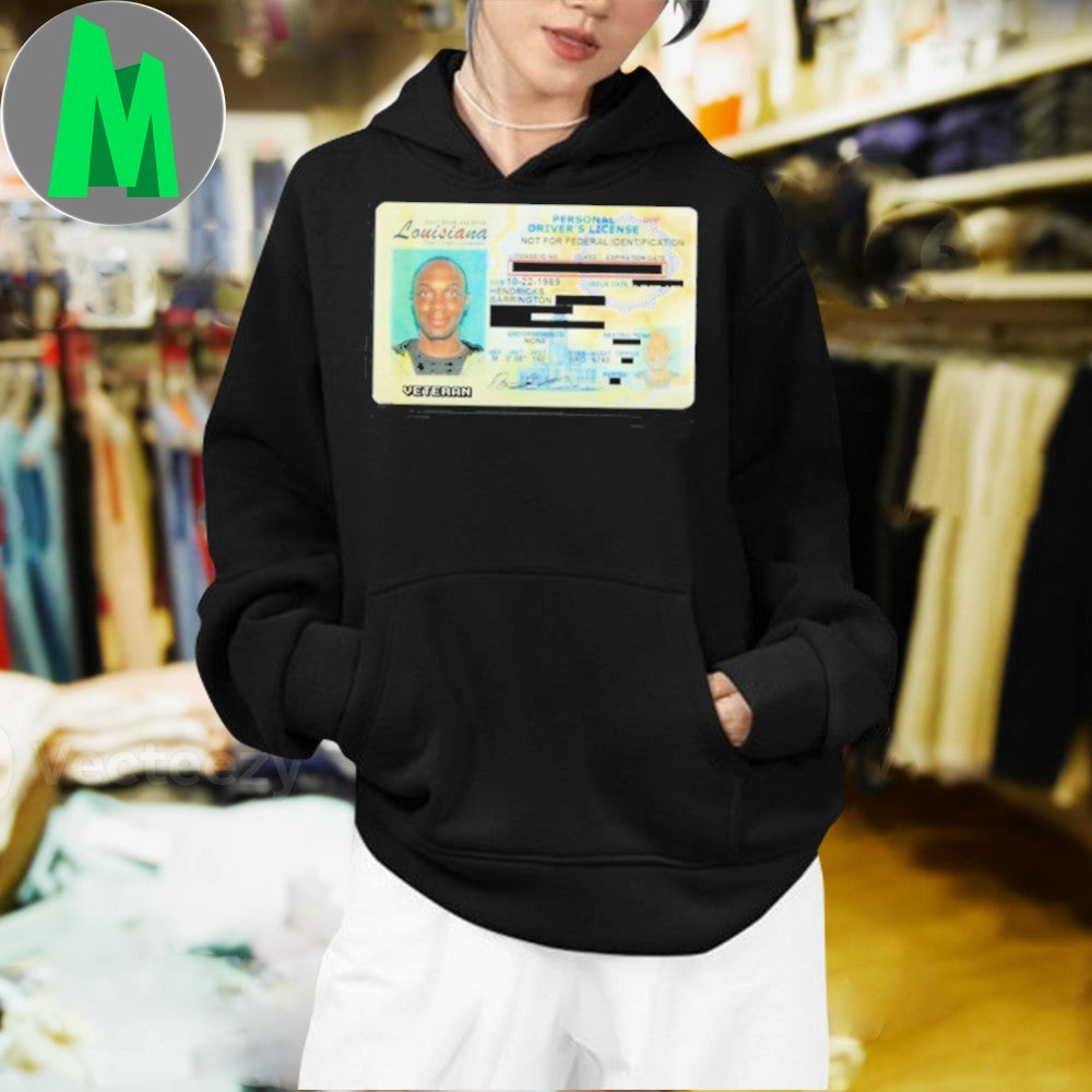 Design Jpegmafia Veteran ID Black Louisiana Driver’s License Shirt