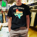 Design Kerr County Texas Landscape Map Graphic T-Shirt