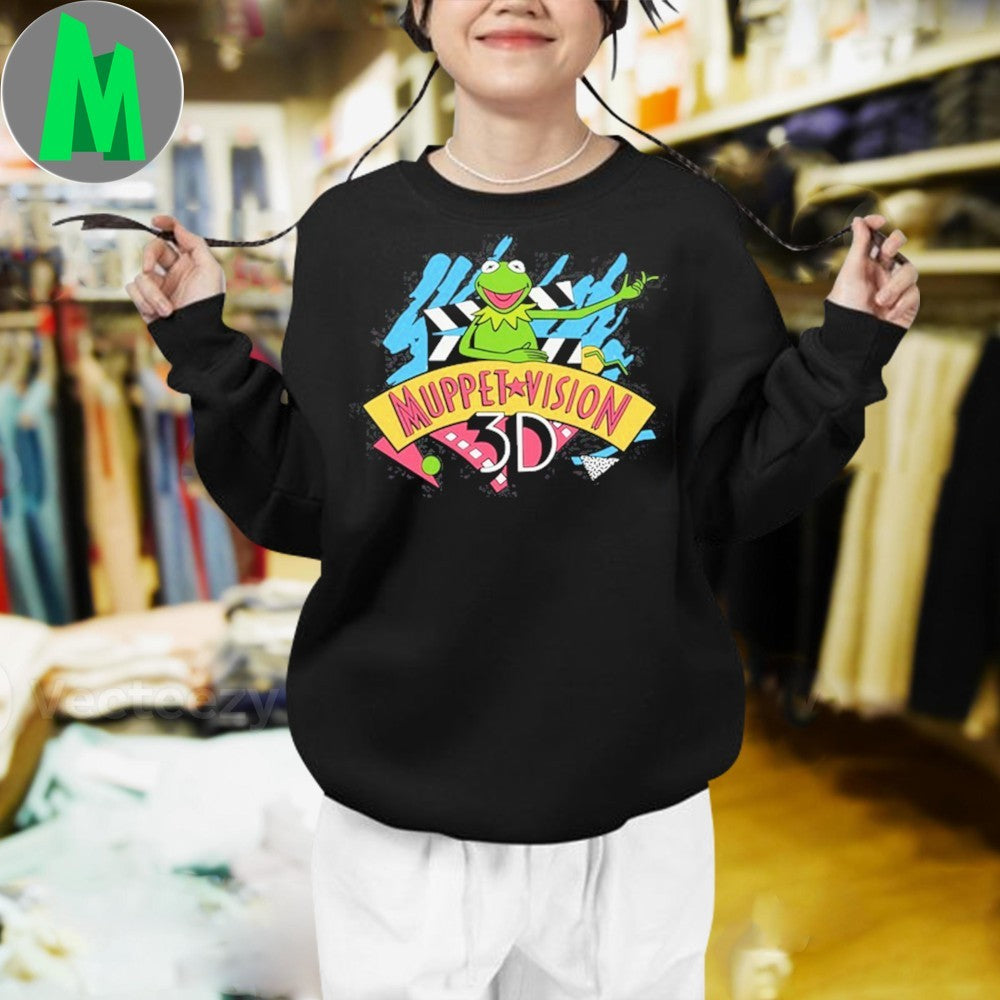 Design Muppet Vision 3D Kermit the Frog Retro 90s Graphic T-Shirt