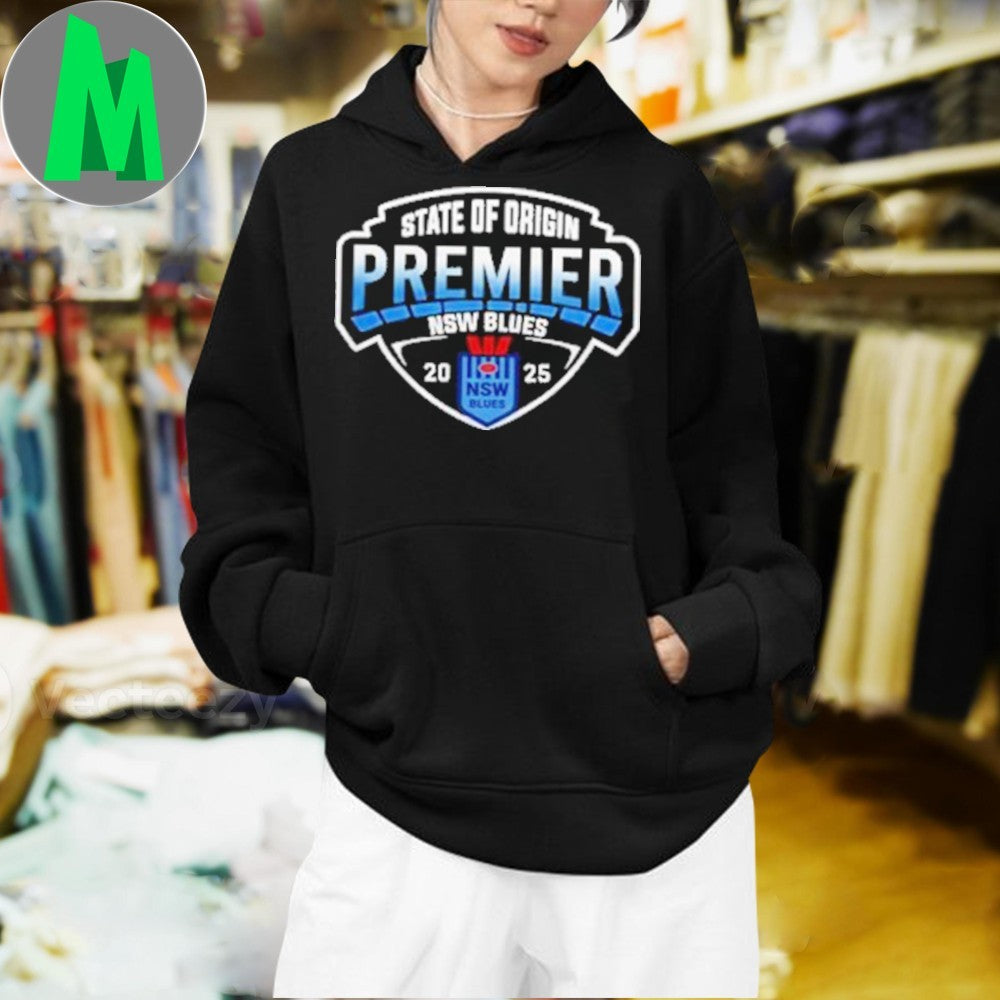 Design New South Wales Blues State of Origin Premiere 2025 Back to Back Rugby T-Shirt