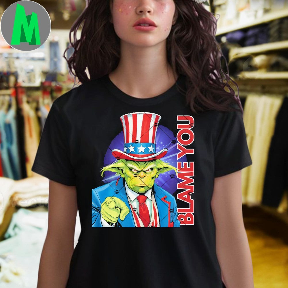 Design Uncle Sam I Blame You July 4th Funny Graphic T-Shirt