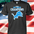 Detroit Football 2024 NFC North Division Champions Lions Logo Shirt
