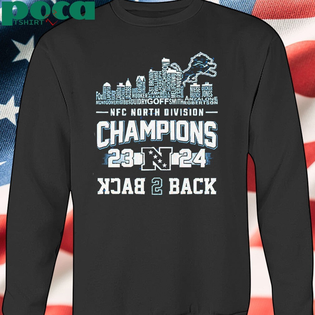 Detroit Lions NFC North Champions Back To Back 2024 Shirt