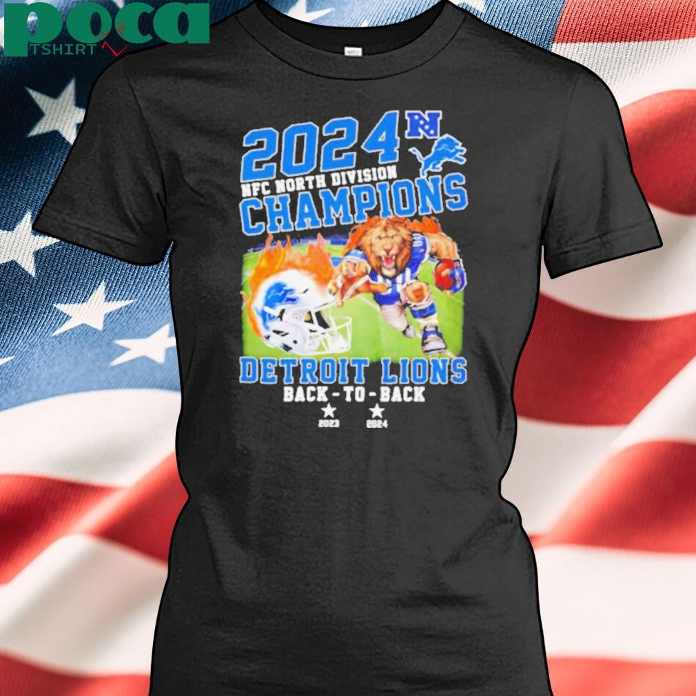 Detroit Lions NFC North Division Champions back to back 2023 2024 shirt