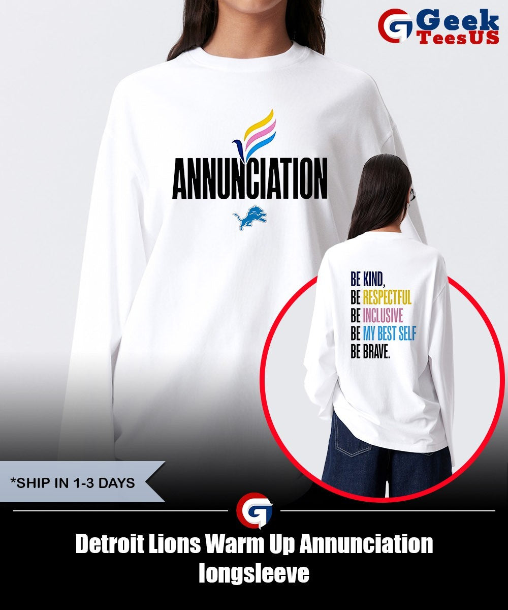 Detroit Lions Warm Up Annunciation shirt