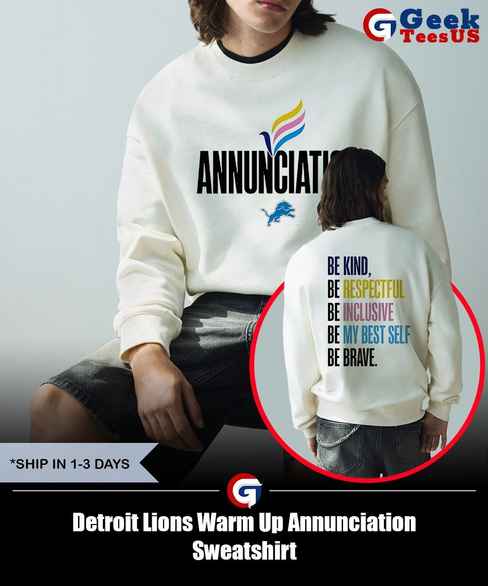 Detroit Lions Warm Up Annunciation shirt