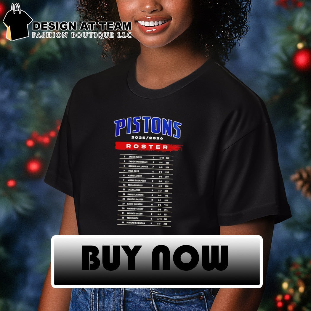 Detroit Pistons All dawg NBA playoffs 2025-26 Roster shirt