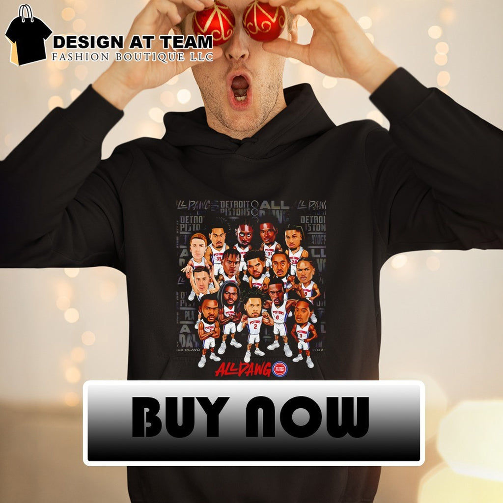Detroit Pistons Basketball All Dawg Playoffs ’26 caricature shirt