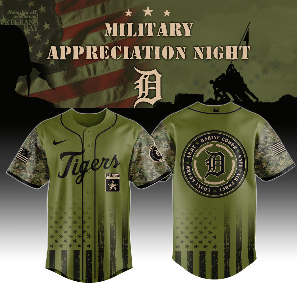 Detroit Tigers Marine Corps Military Appreciation Night Jersey