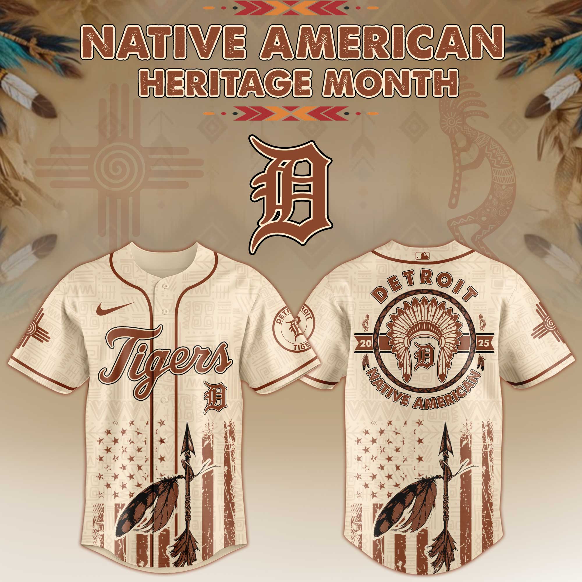 Detroit Tigers Native American Heritage Month Jersey 2025
