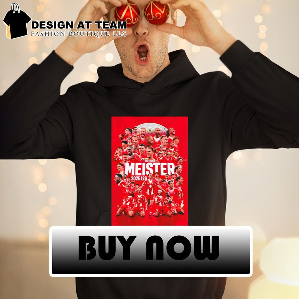 Deutscher Meister Bundesliga Bayern Munich FC 2025 26 poster shirt