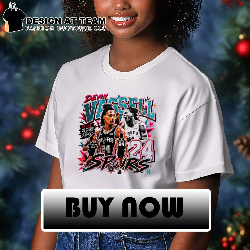 Devin Vassell San Antonio Spurs Basketball NBA The Sniper signature graphic shirt