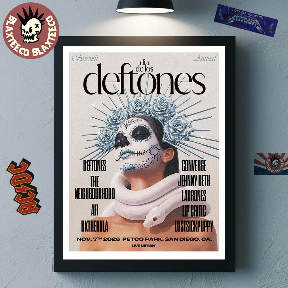 Dia De Los Deftones San Diego California 2026 Event Poster At Petco Park On November 7 2026 Home Decor Poster Canvas