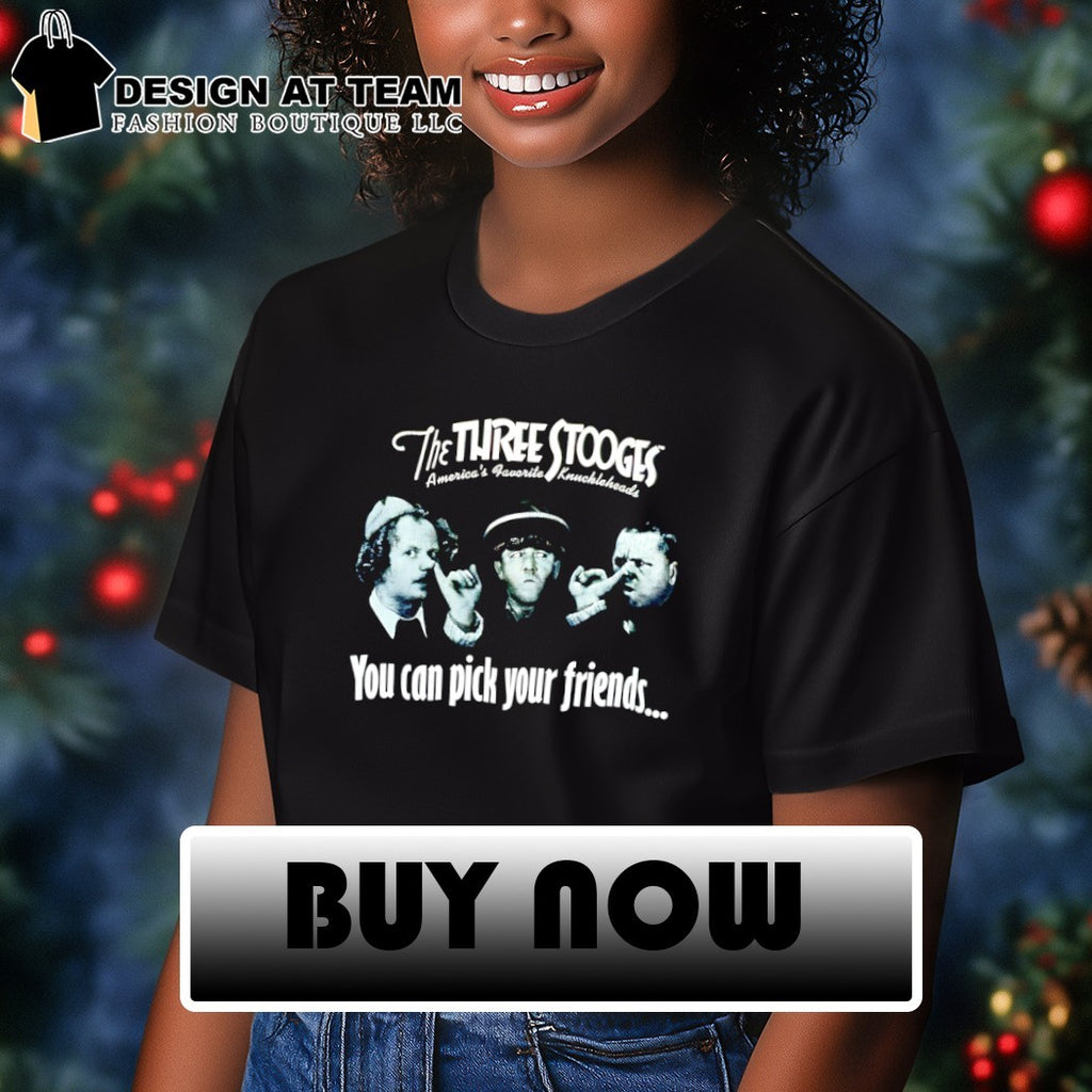 Diamond Dallas Page wearing The Three Stooges you can pick your friends shirt