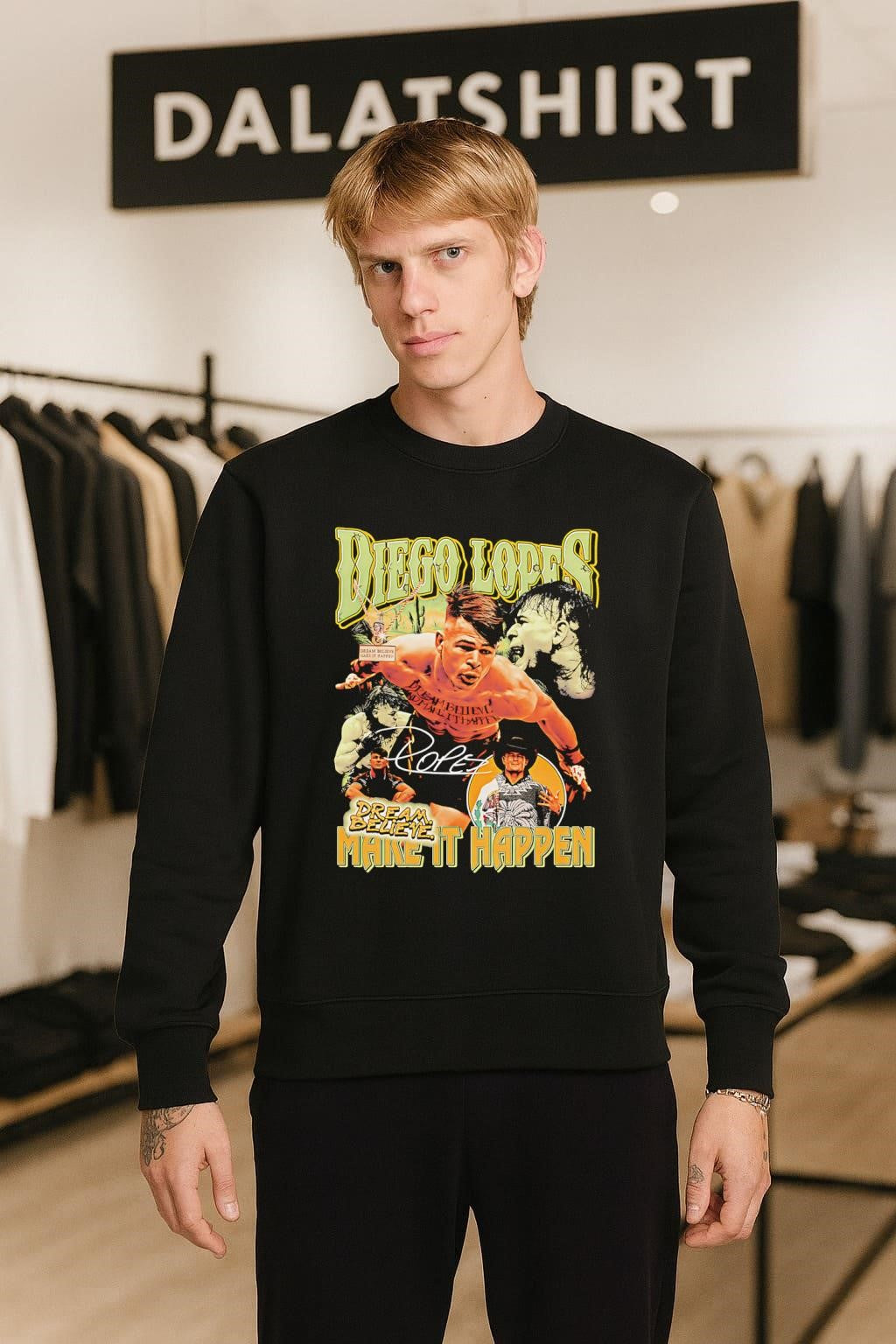 Diego Lopes Dream Believe Make It Happen MMA Fighter Collage shirt