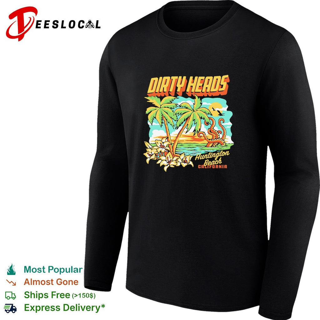 Dirty heads Huntington Beach California palm tree shirt