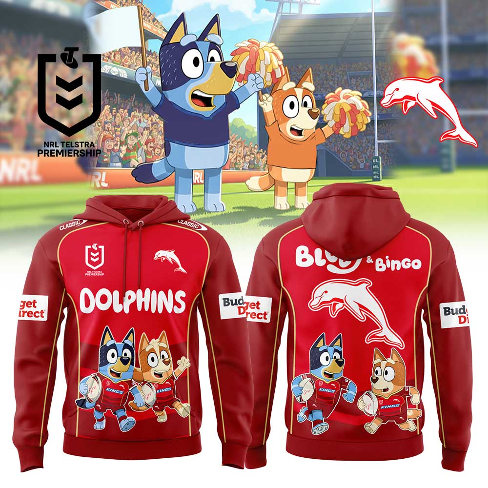 NRL Dolphins Bluey and Bingo Shirt, Hoodie