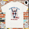 Donkey Celebrating 250 years with an hole for president America 250th Anniversary 4th of July USA 250 Birthday shirt