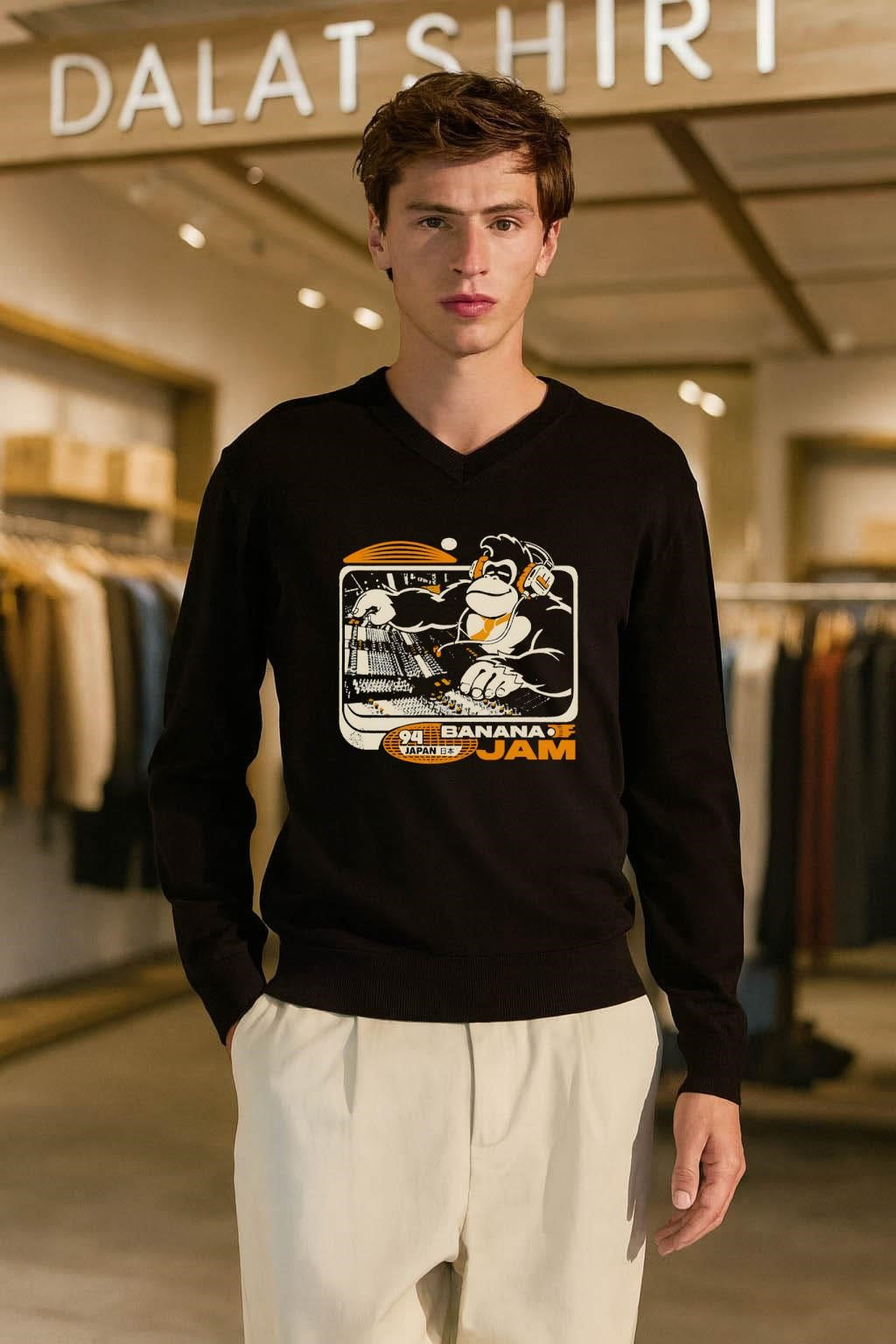 Donkey Kong 94 Japan Banana Jam DJ gorilla shirt