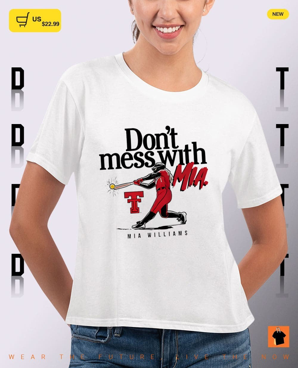 Don’t Mess With Mia Williams Texas Tech Red Raiders Baseball MLB shirt