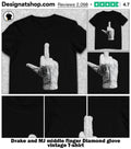 Drake and MJ middle finger Diamond glove vintage shirt