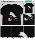 Drake diamond gloves MJ iconic pose shirt