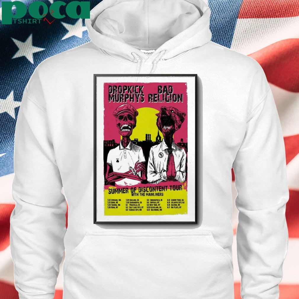 Dropkick Murphys Summer Of Discontent Tour 2025 Poster shirt
