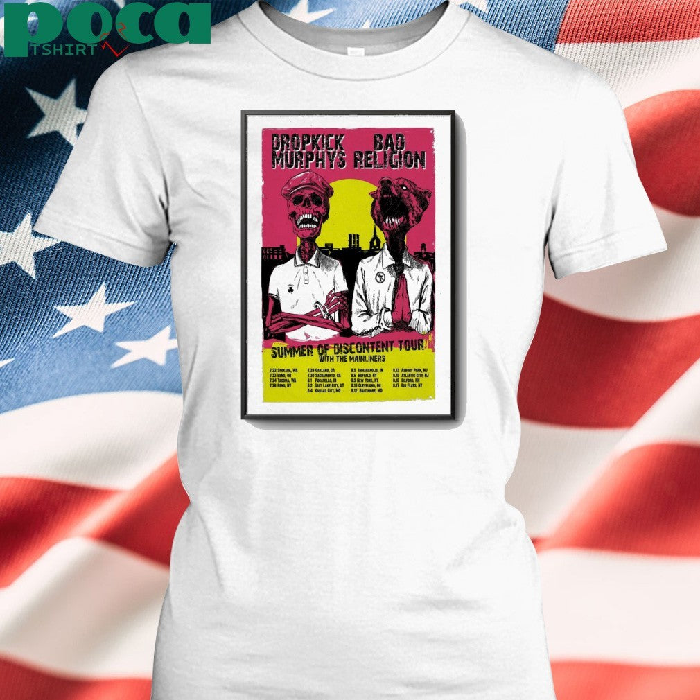 Dropkick Murphys Summer Of Discontent Tour 2025 Poster shirt