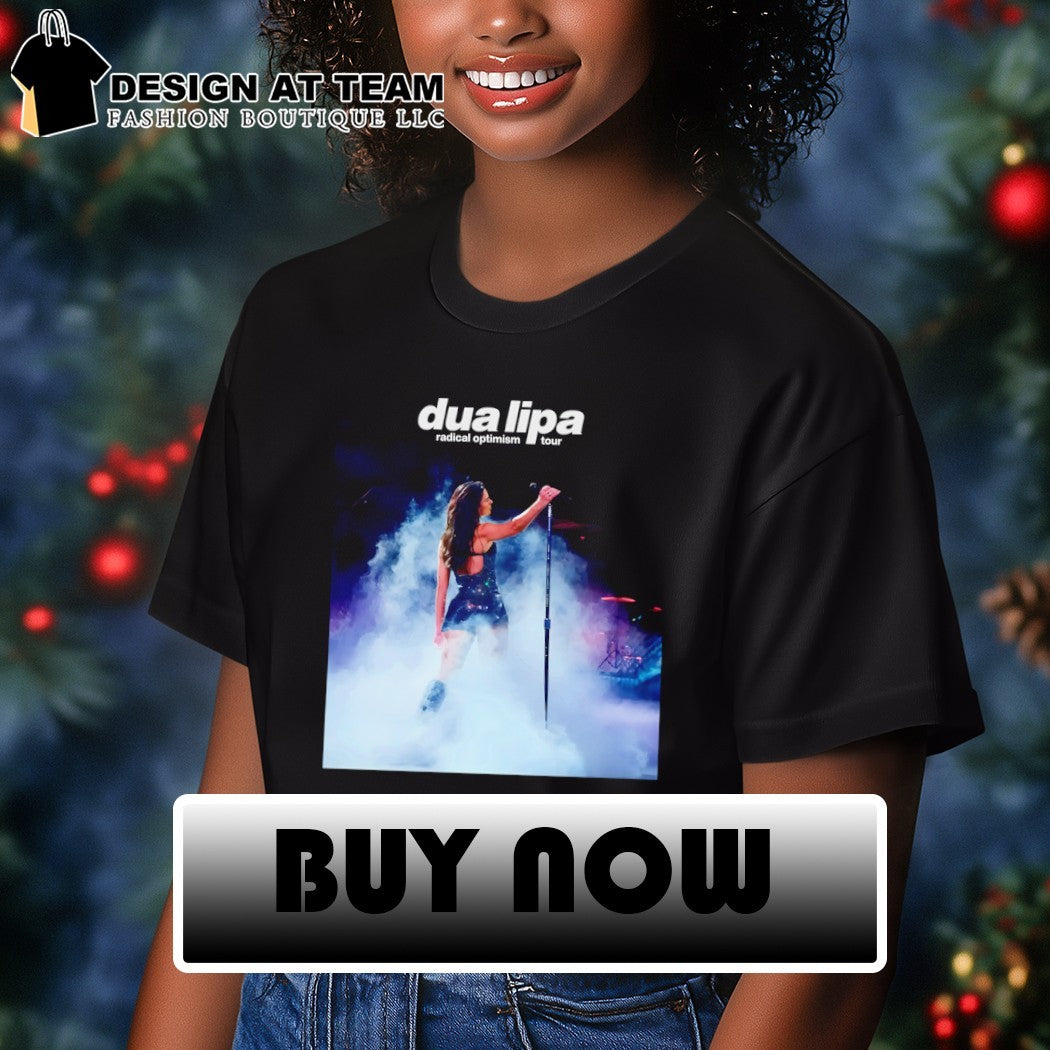 Dua Lipa radical optimism tour print round neck shirt