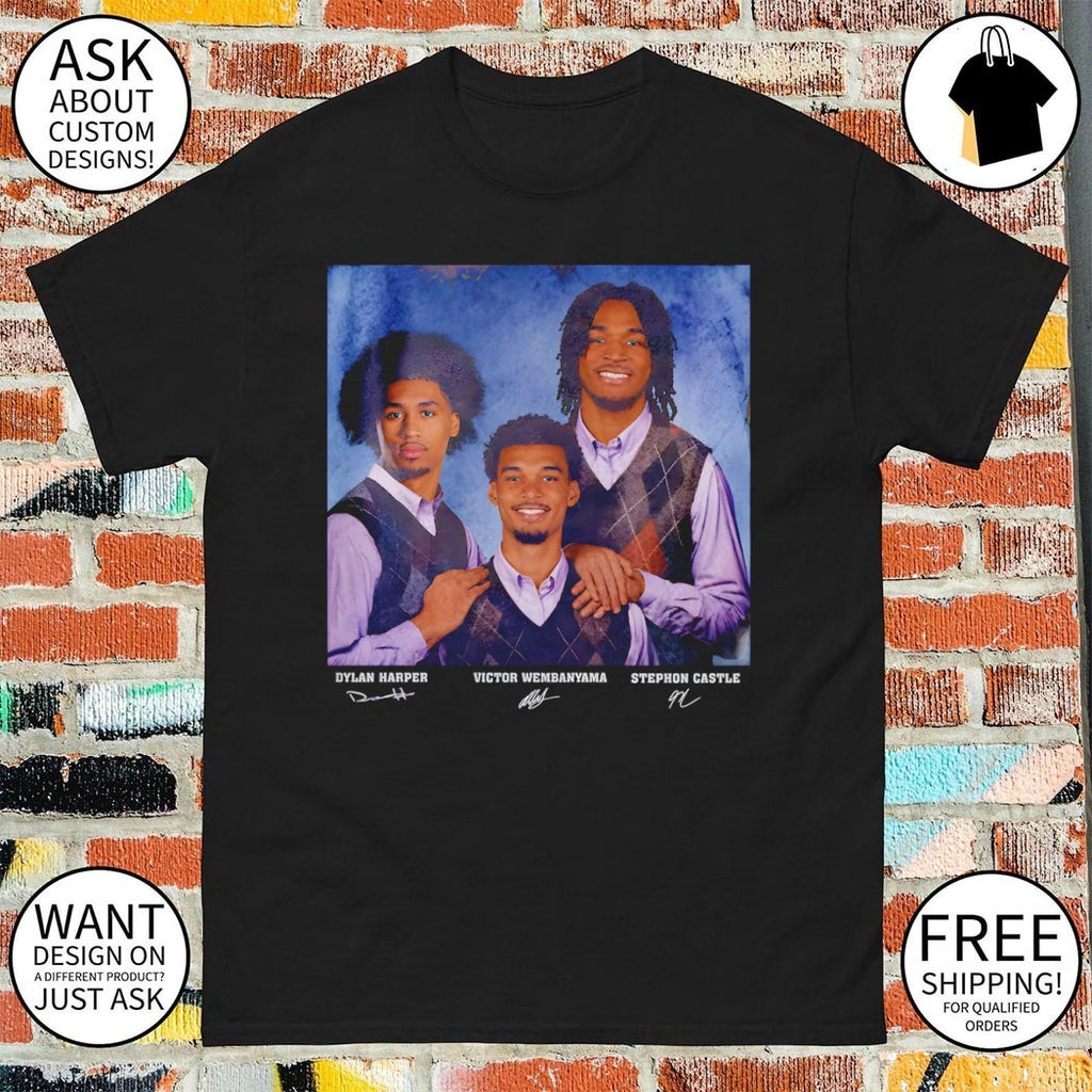 Dylan Harper Stephon Castle Victor Wembanyama Basketball Step Brothers 2026 shirt