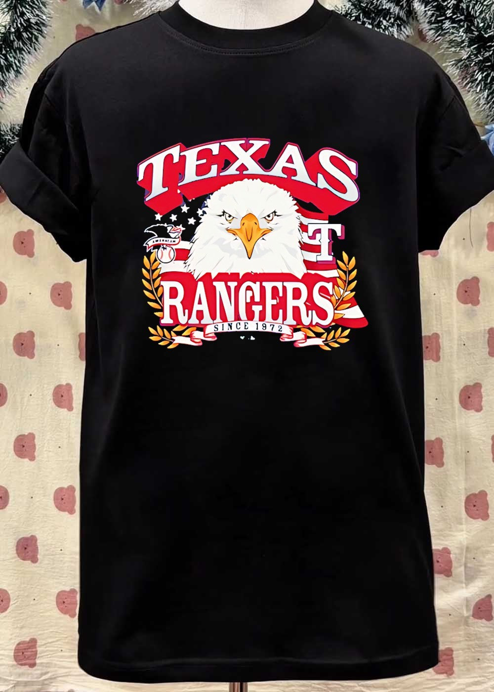 Eagle American Flag Texas Rangers Since 1972 shirt