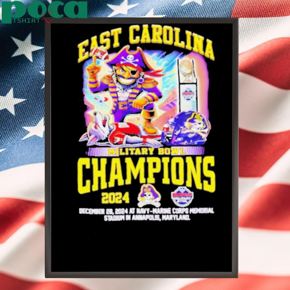 East Carolina Pirates Let’s Celebrate 2024 Military Bowl Champions shirt