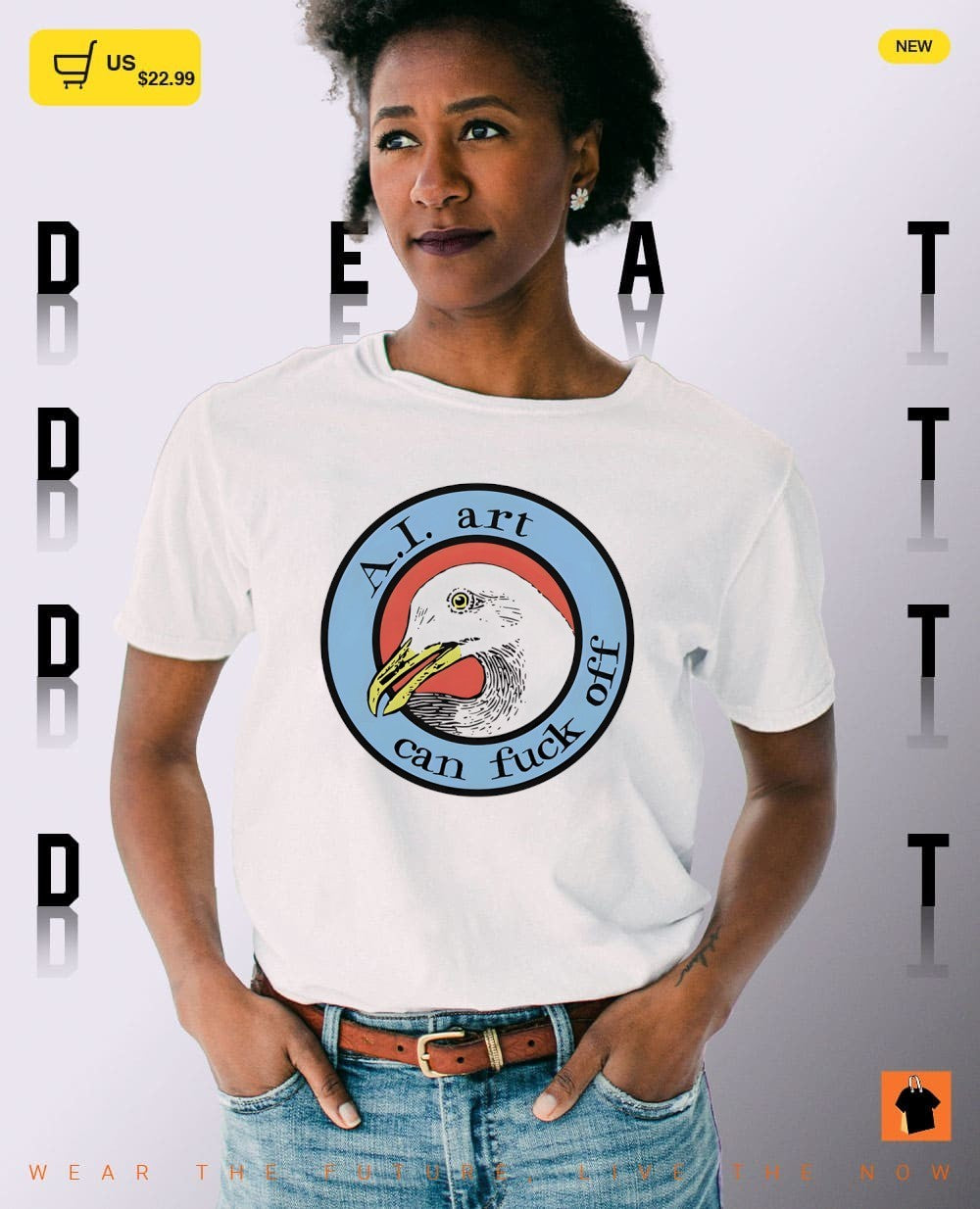 Effin’ Birds AI art can fuck off shirt