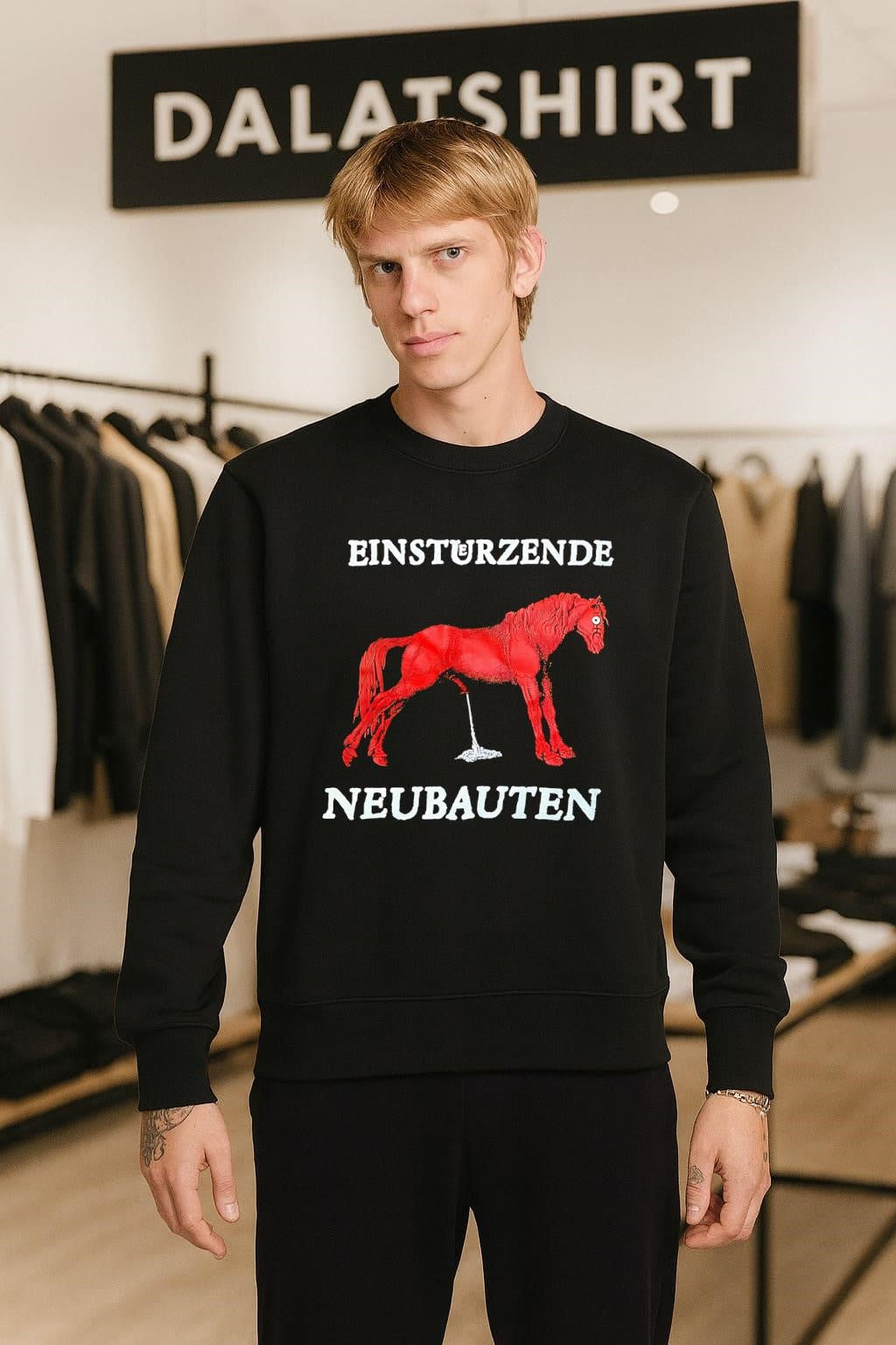 Einsturzende Neubauten Red Horse Industrial Music Band Logo shirt