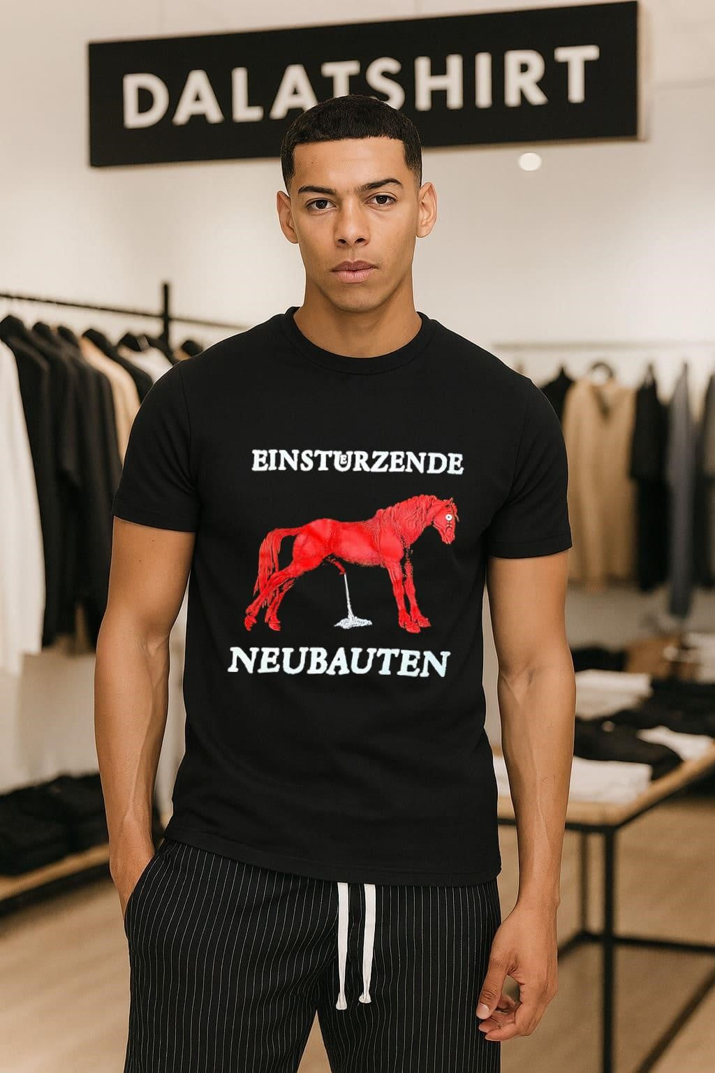 Einsturzende Neubauten Red Horse Industrial Music Band Logo shirt