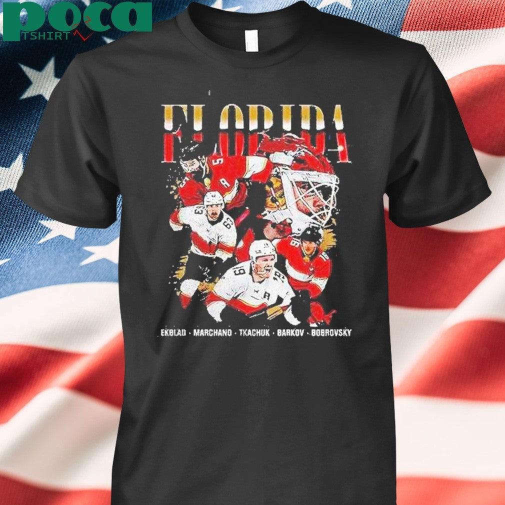 Ekblad Marchand Tkachuk Barkov Bobrovsky Florida Panthers Nhl Hockey Team Shirt
